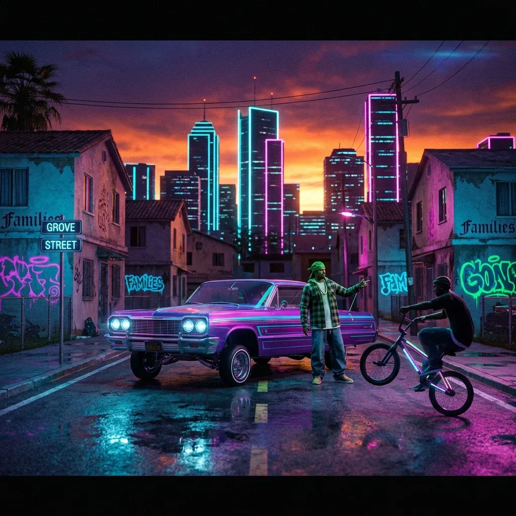 GTA San Andreas — CJ и Грув-Стрит
